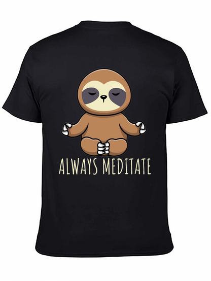 Meditating Sloth Graphic Tee - Always Meditate!