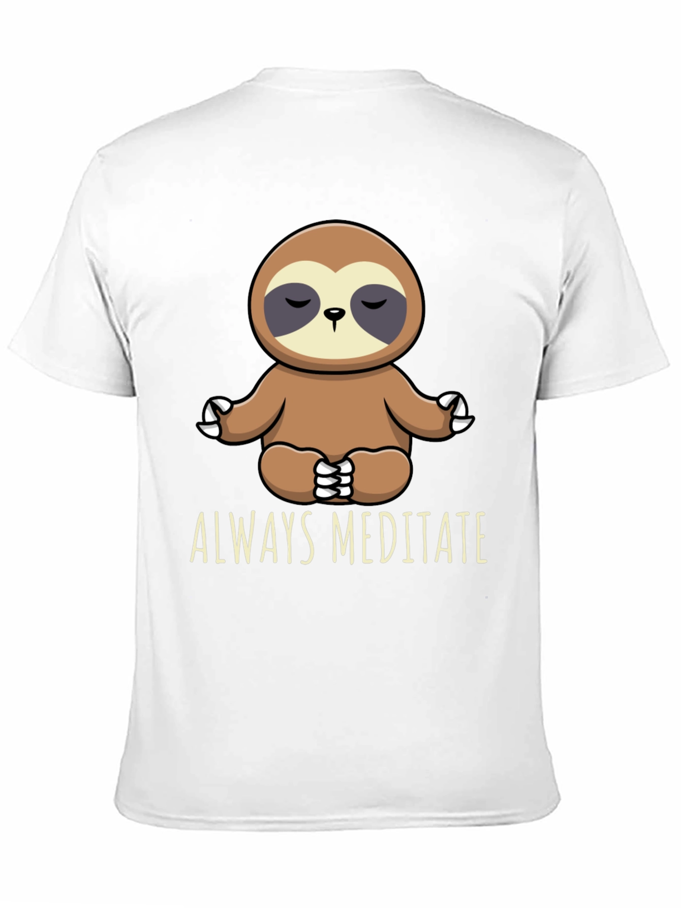 Meditating Sloth Graphic Tee - Always Meditate!