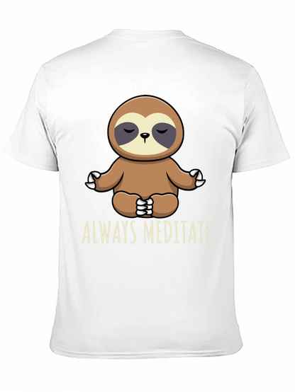 Meditating Sloth Graphic Tee - Always Meditate!