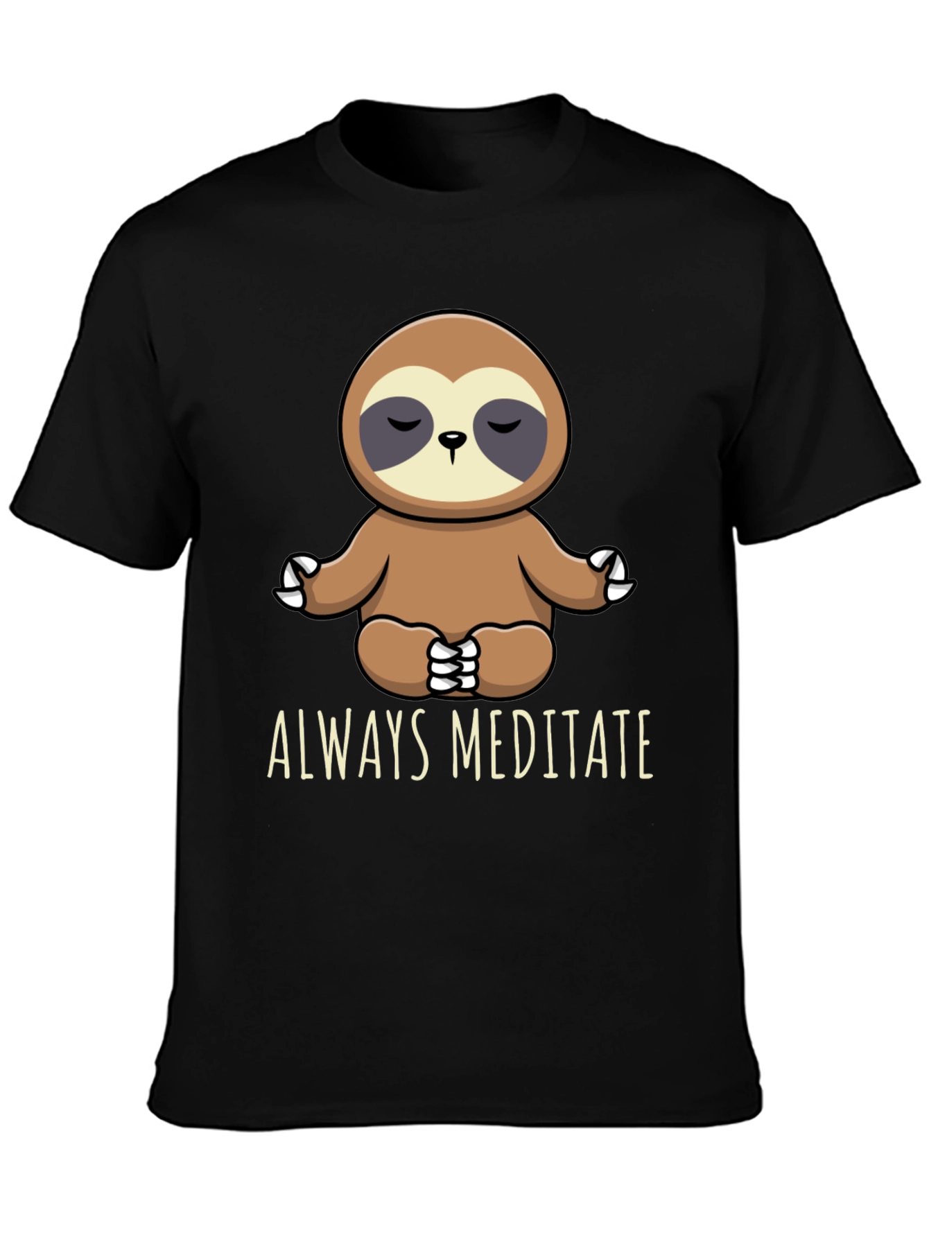 Meditating Sloth Graphic Tee - Always Meditate!