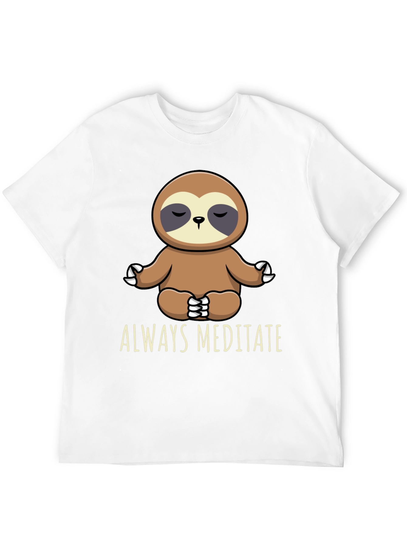 Meditating Sloth Graphic Tee - Always Meditate!