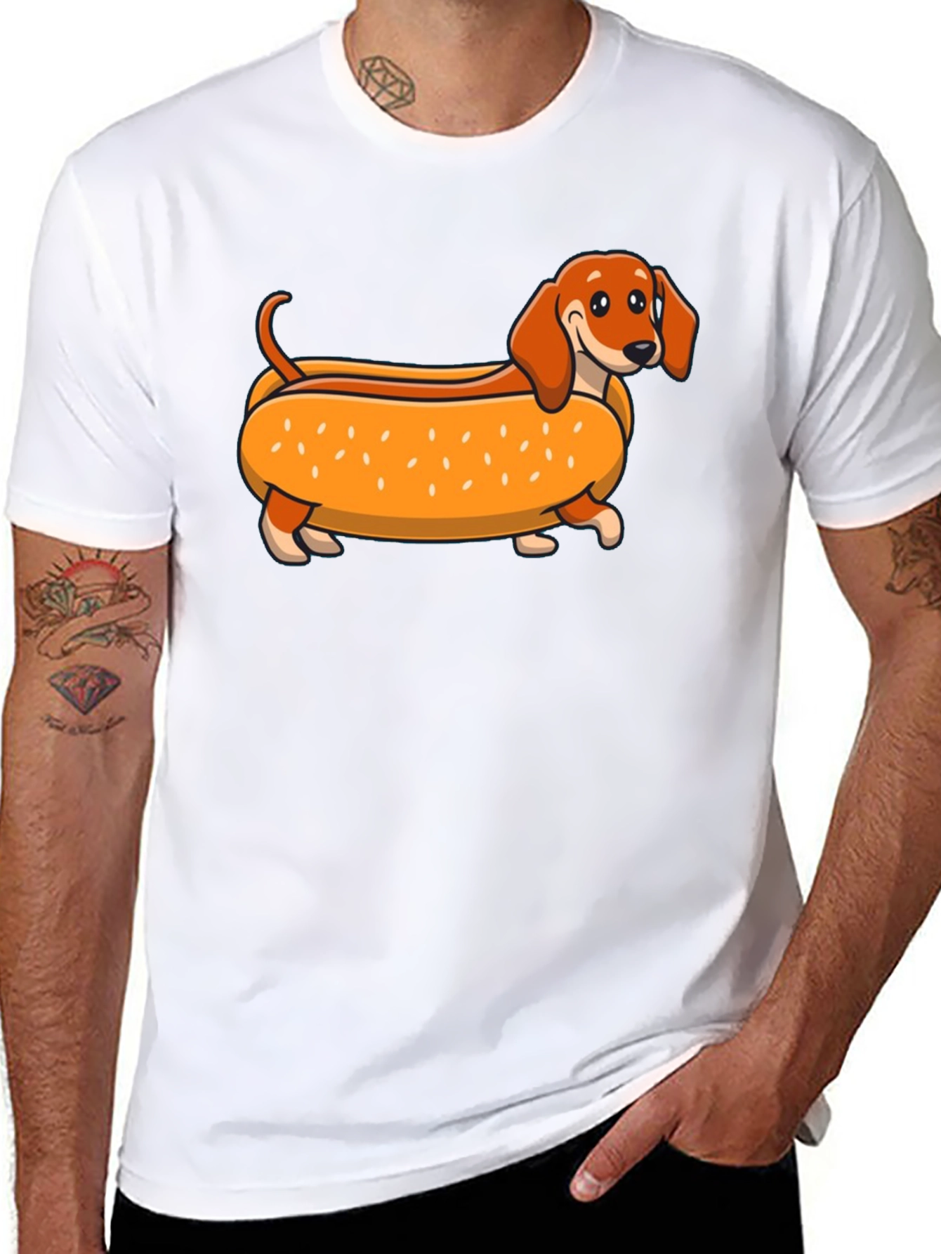 Dachshund Hot Dog T-Shirt