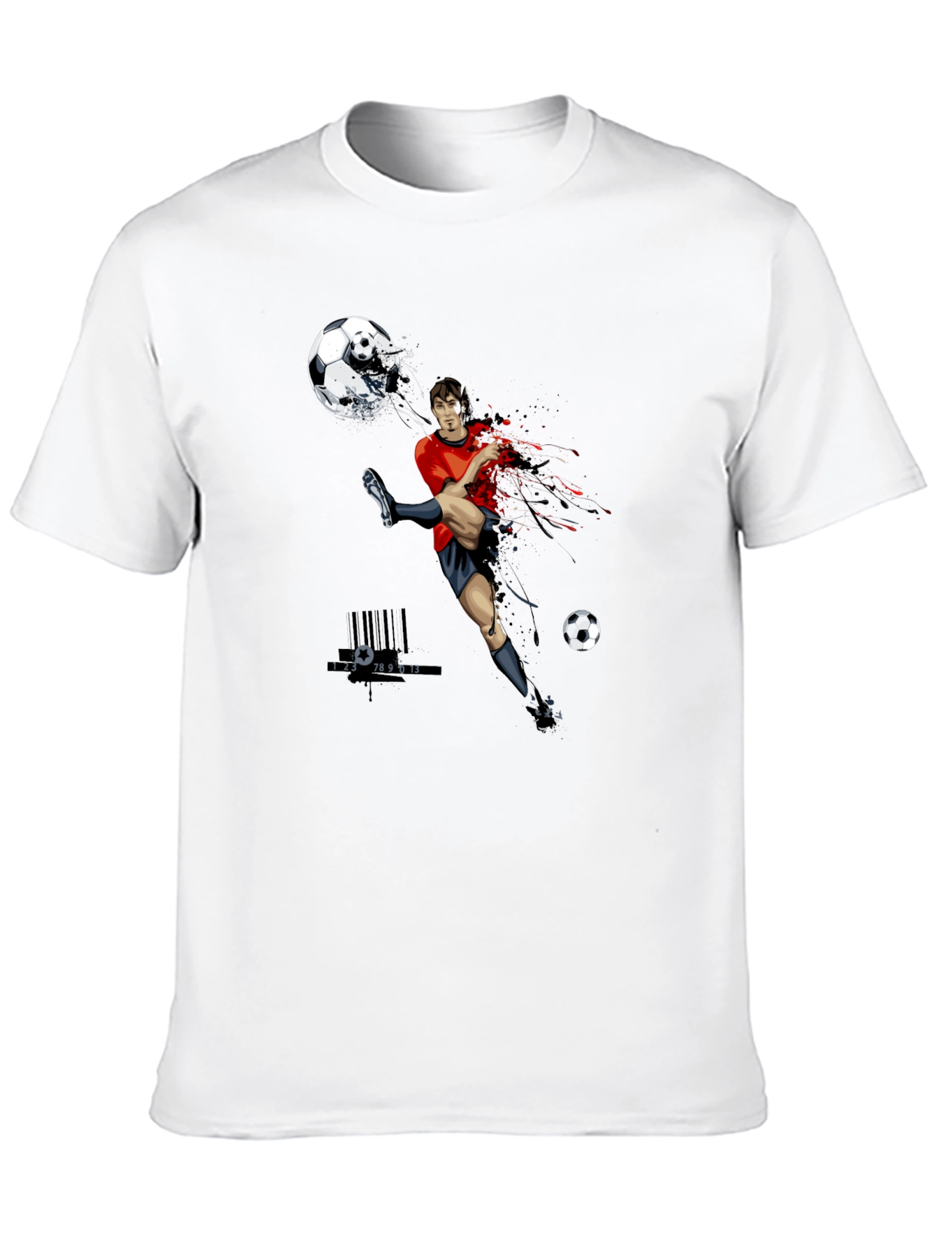 Soccer Player Graphic Tee - Black
