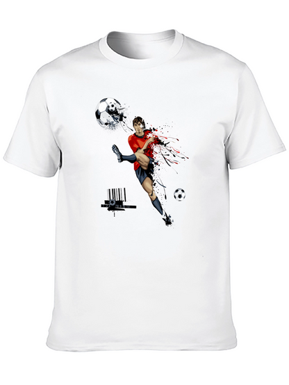 Soccer Player Graphic Tee - Black