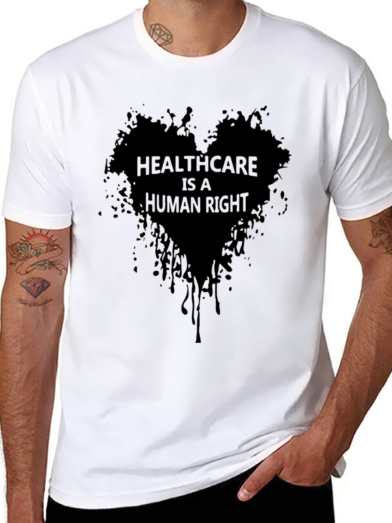 Healthcare is a Human Right Black Tee