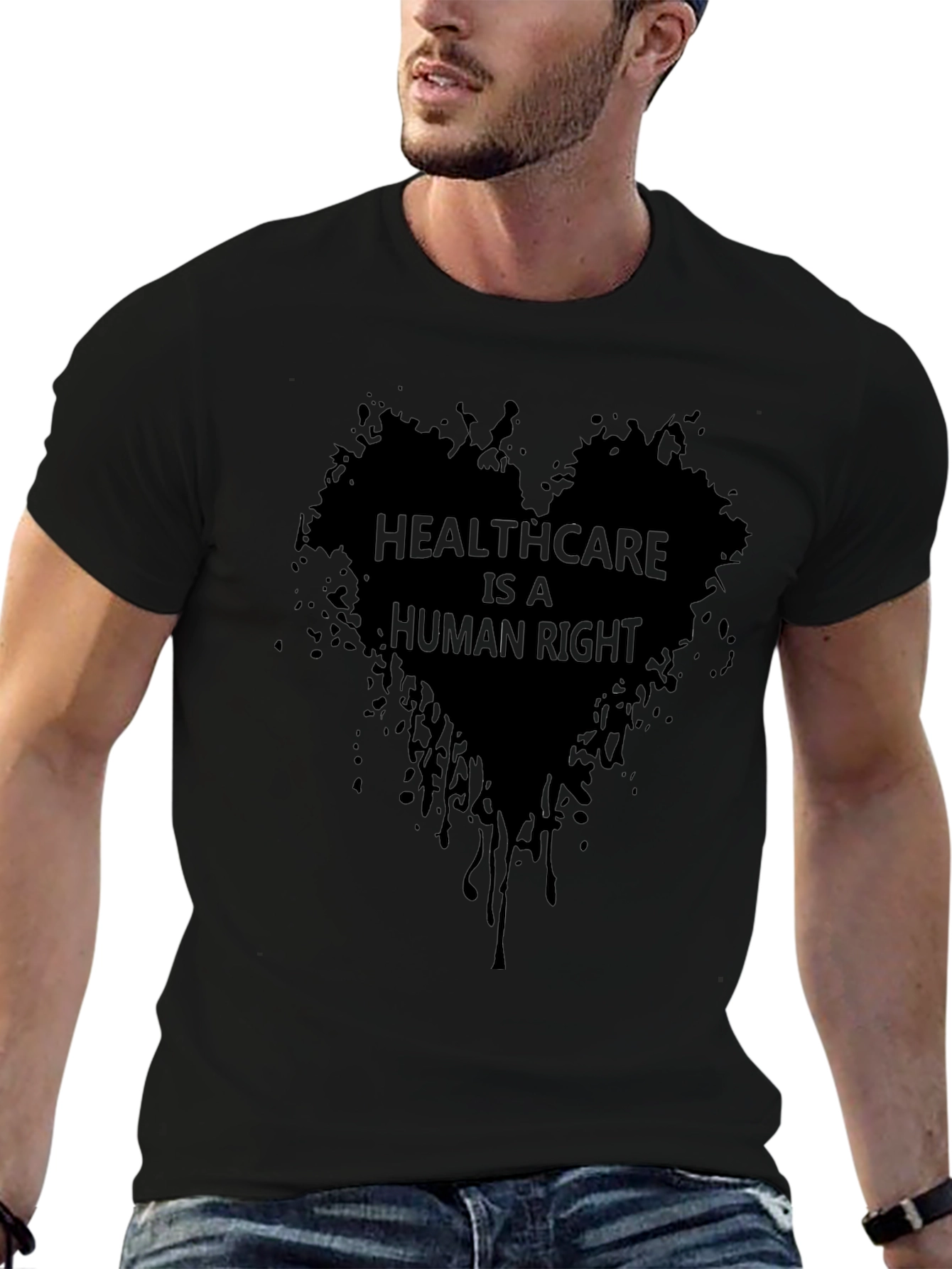 Healthcare is a Human Right Black Tee