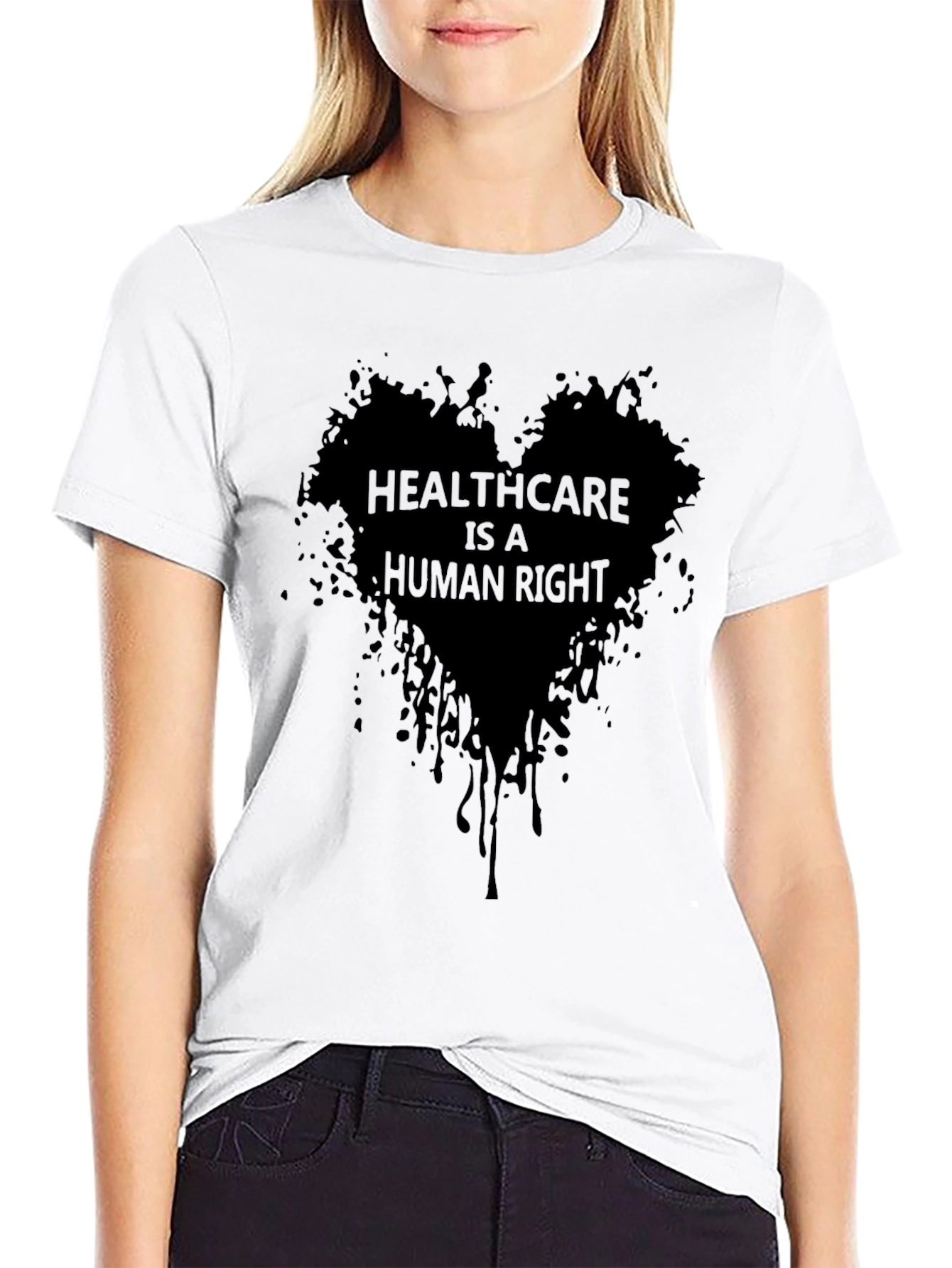 Healthcare is a Human Right Black Tee