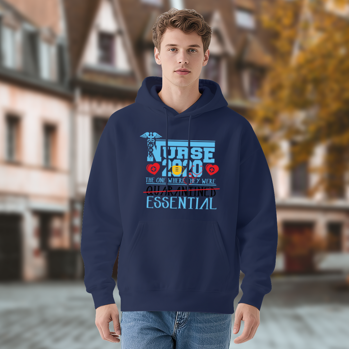 Cool Graphic Hoodie - Nurse Quarantine 2020