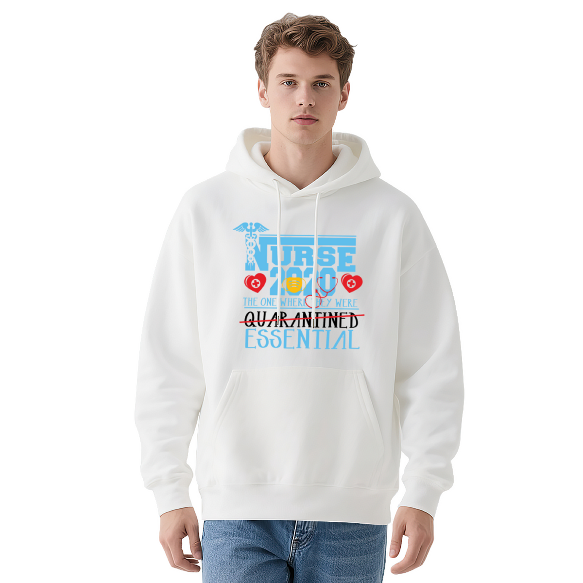 Cool Graphic Hoodie - Nurse Quarantine 2020