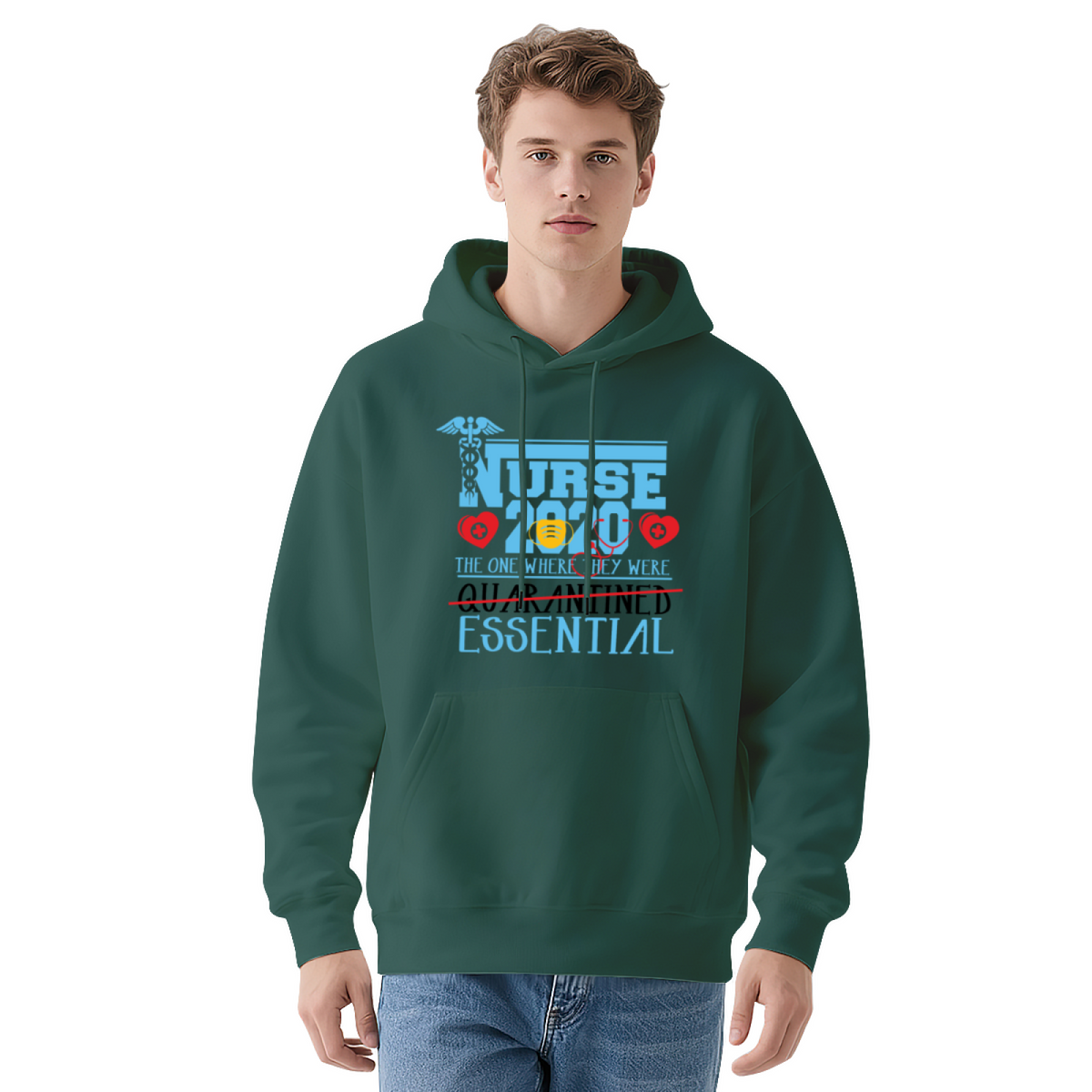 Cool Graphic Hoodie - Nurse Quarantine 2020