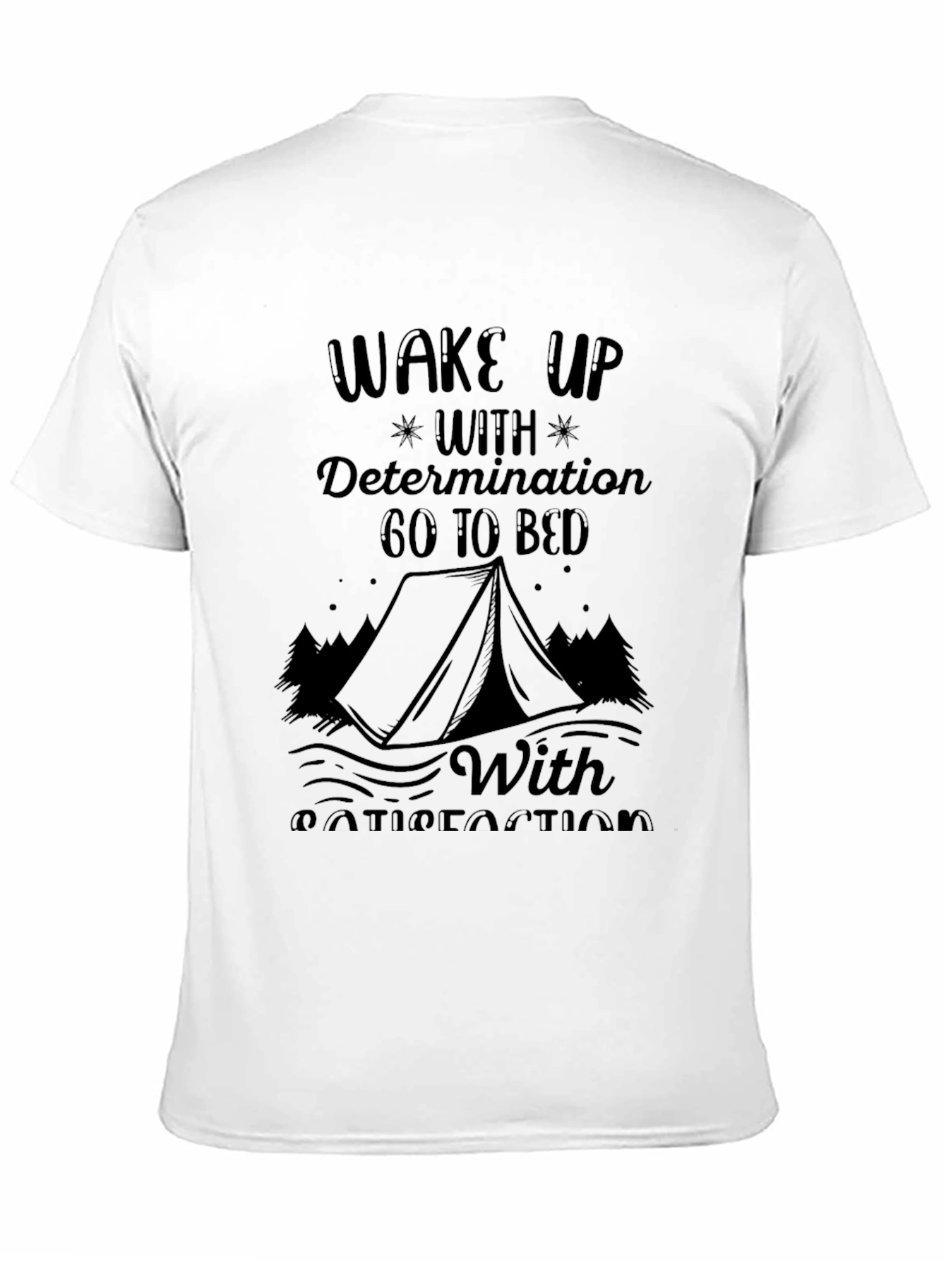 Wake Up With Determination Black Graphic Tee