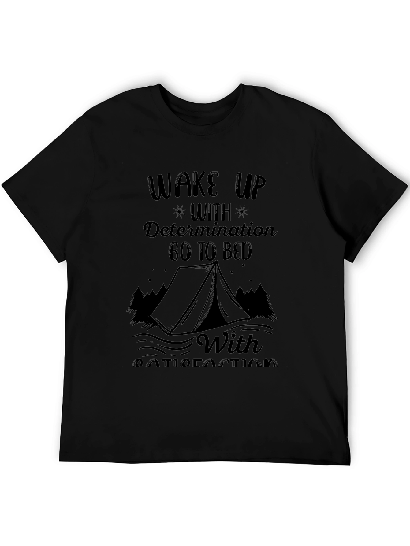 Wake Up With Determination Black Graphic Tee