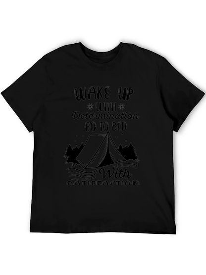 Wake Up With Determination Black Graphic Tee