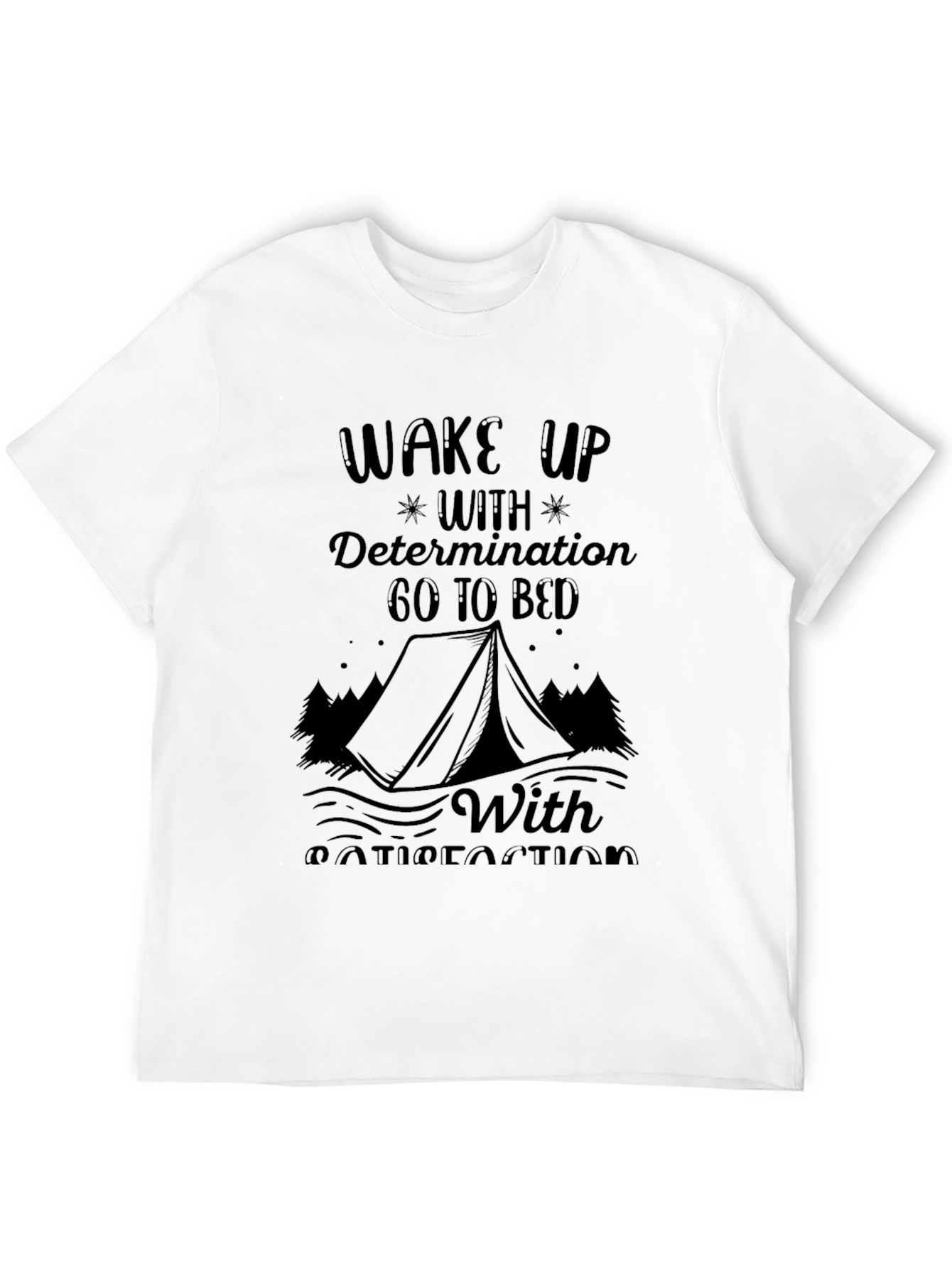 Wake Up With Determination Black Graphic Tee