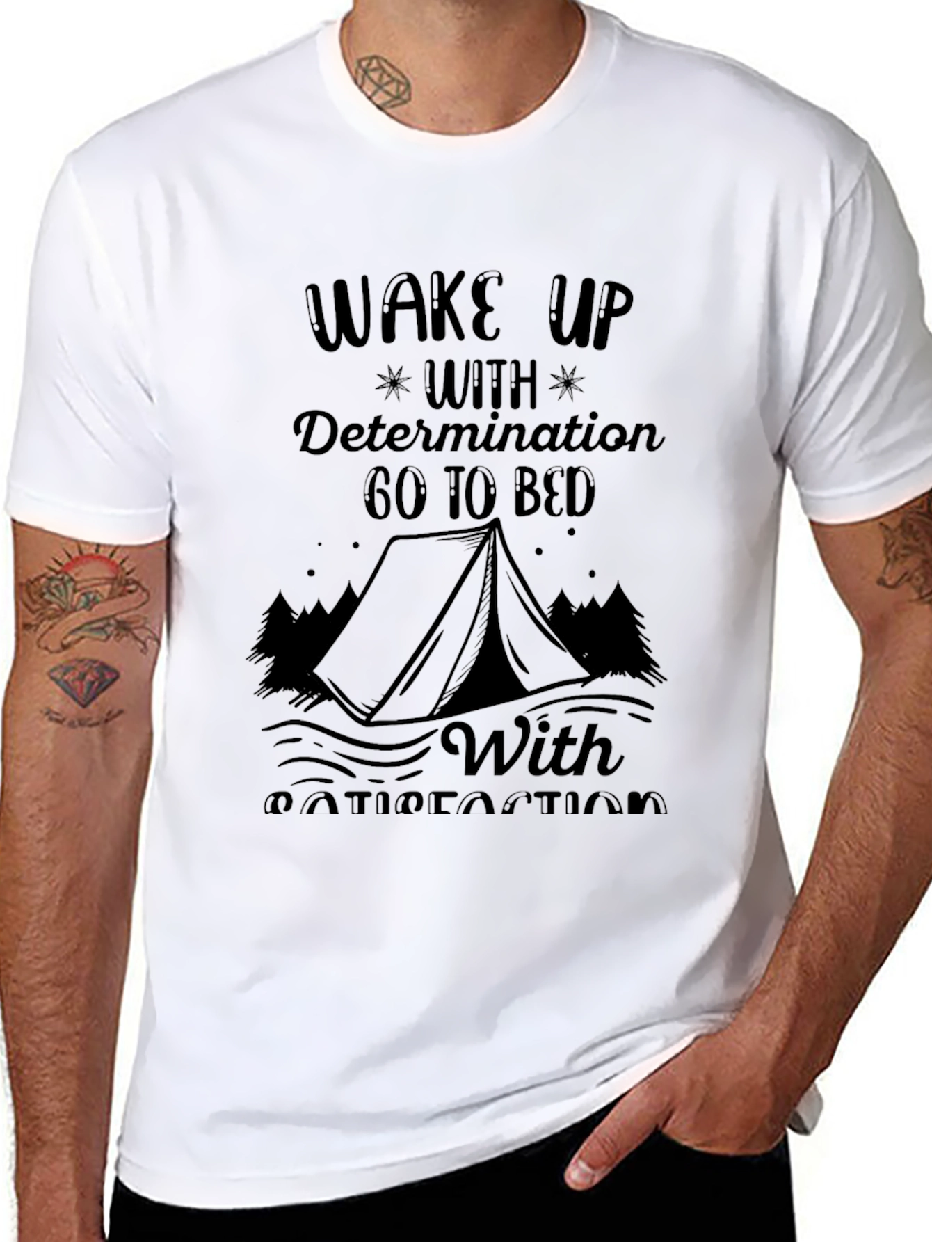Wake Up With Determination Black Graphic Tee