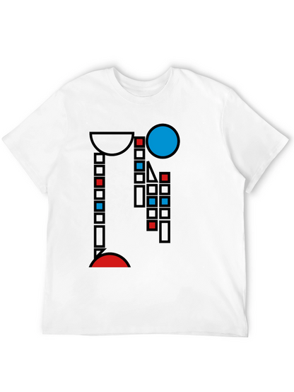 Abstract Geometric T-Shirt - Black