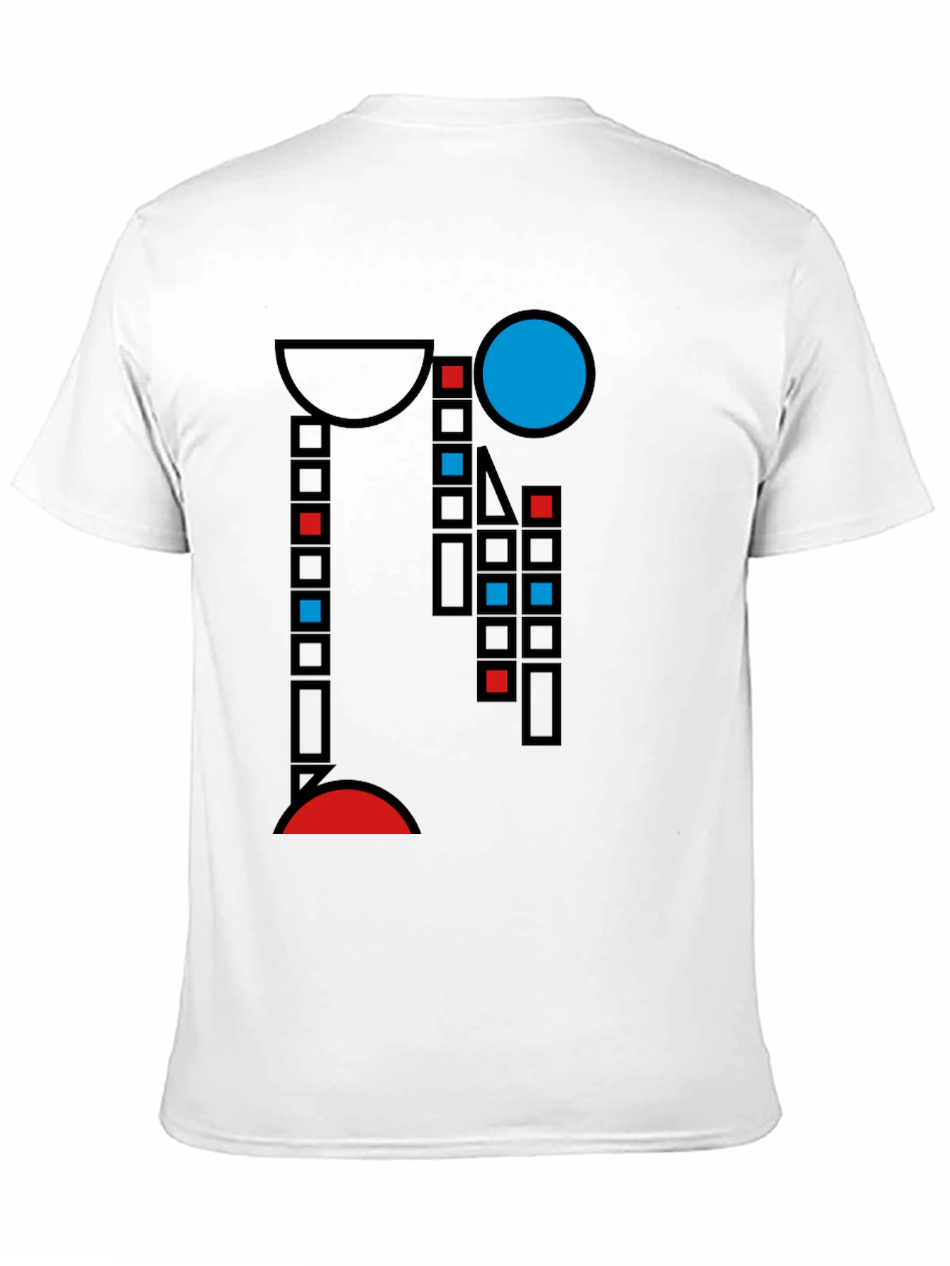 Abstract Geometric T-Shirt - Black