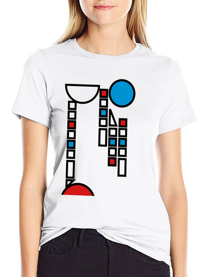 Abstract Geometric T-Shirt - Black