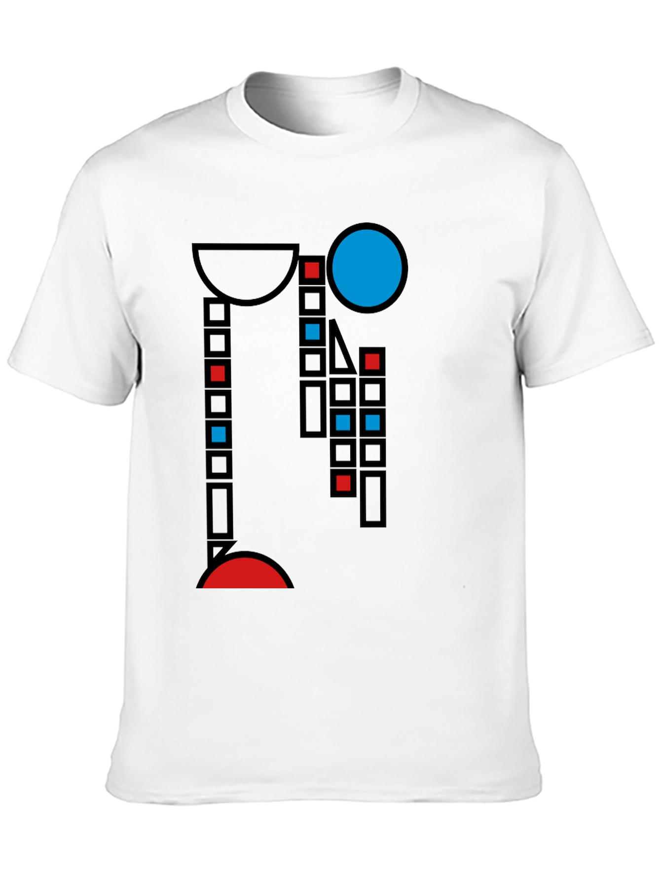 Abstract Geometric T-Shirt - Black