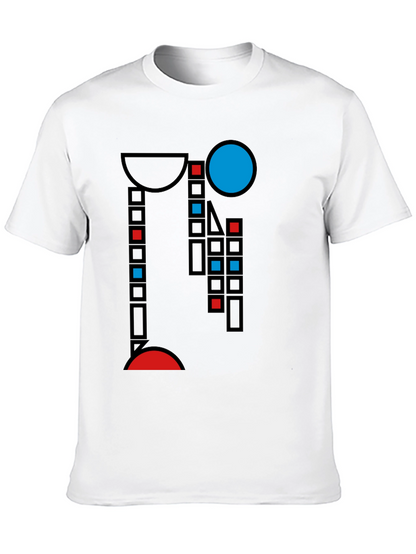 Abstract Geometric T-Shirt - Black