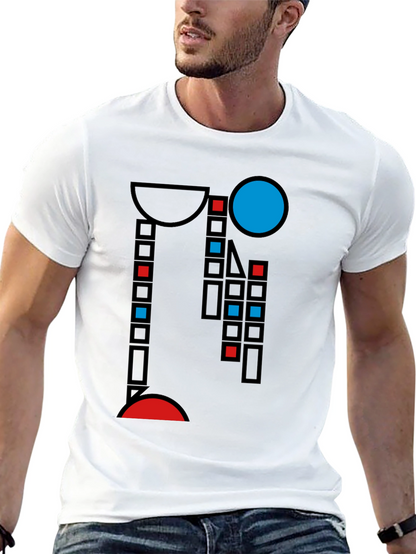 Abstract Geometric T-Shirt - Black