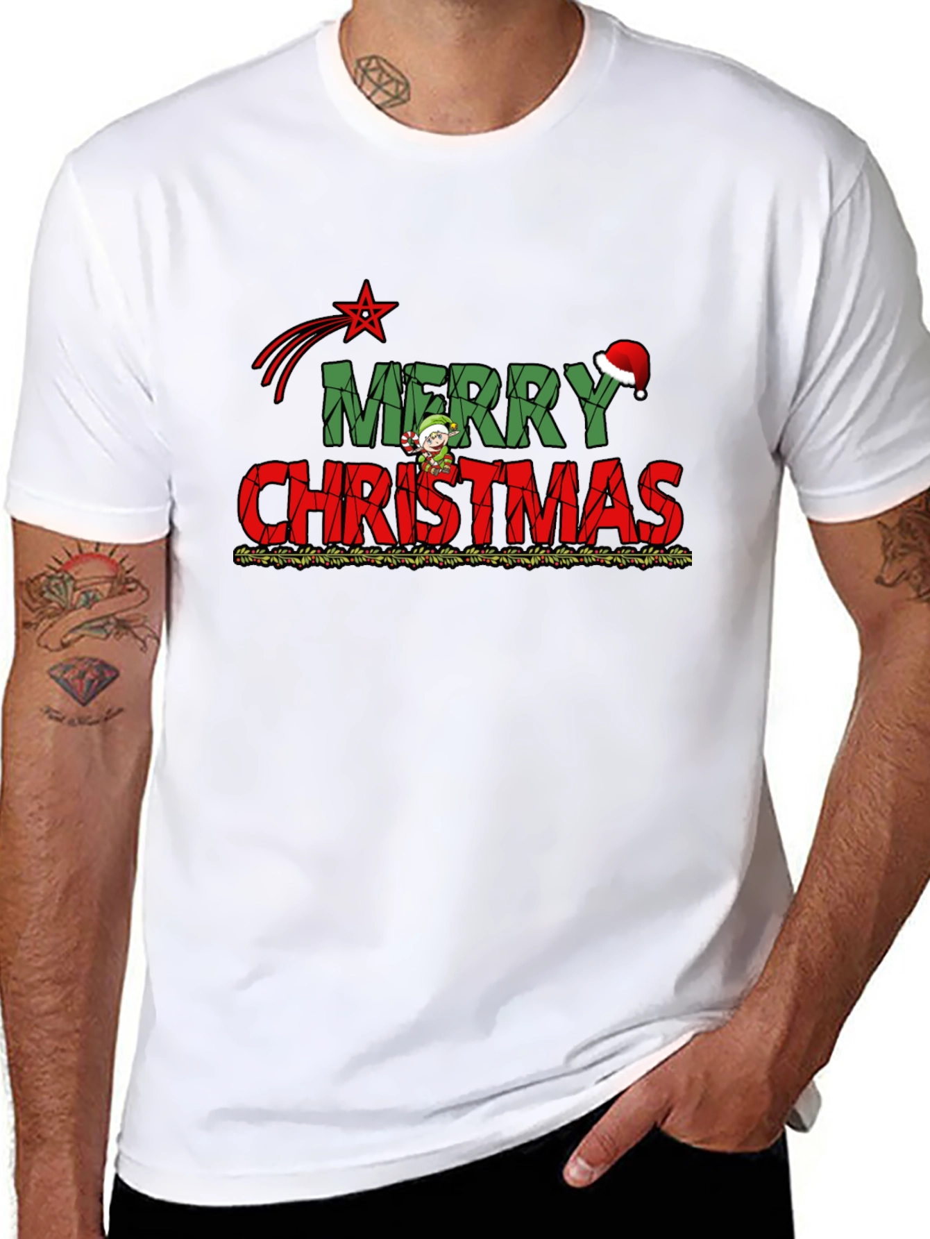 Festive Merry Christmas Graphic Tee