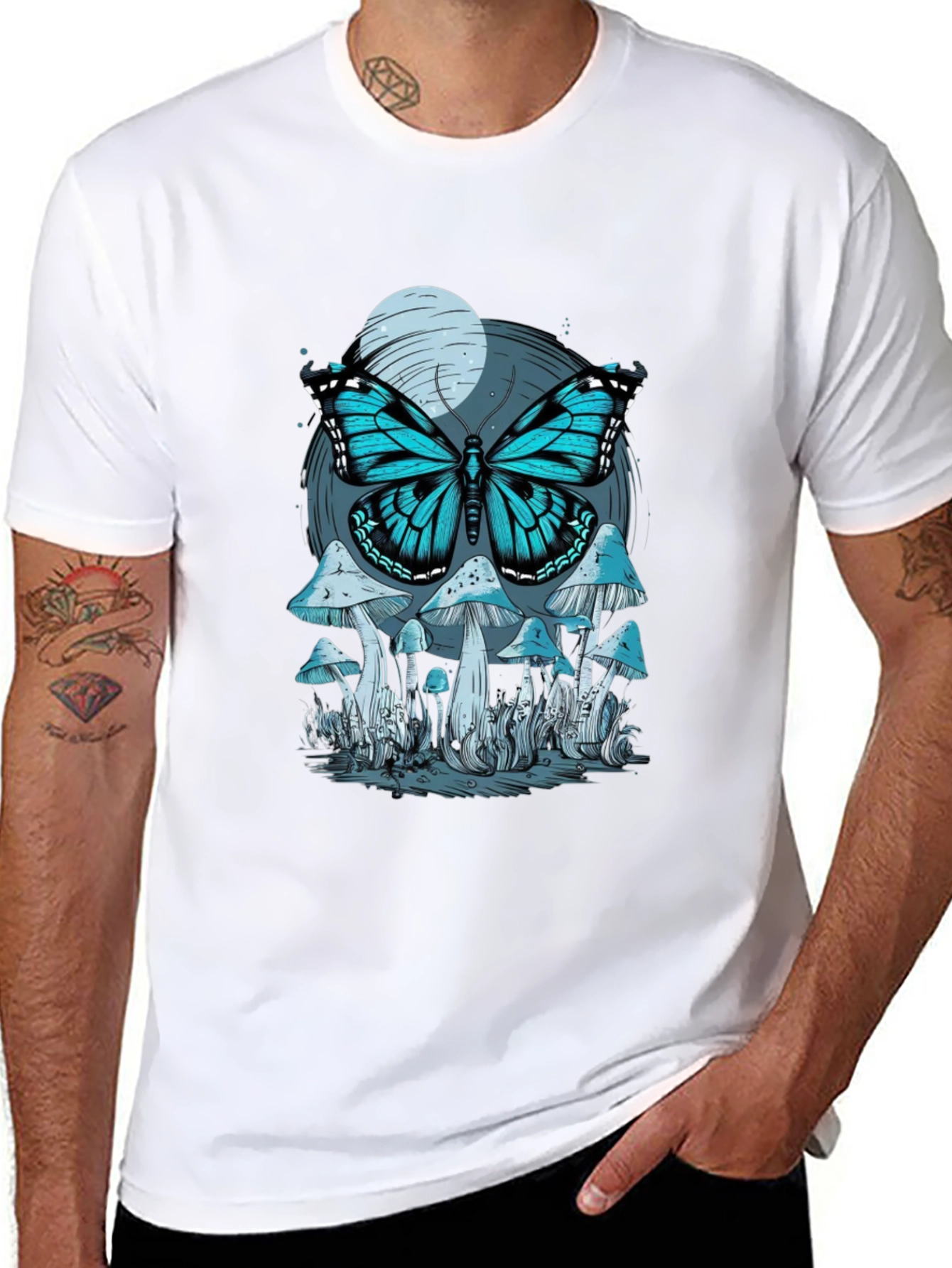 Butterfly Mushroom Graphic Tee