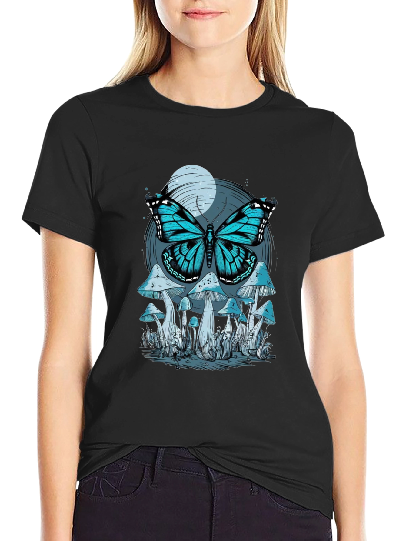 Butterfly Mushroom Graphic Tee