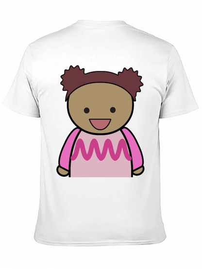 Cartoon Character Graphic Print Black Tee