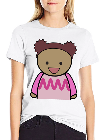 Cartoon Character Graphic Print Black Tee