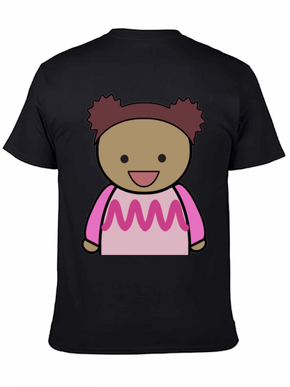 Cartoon Character Graphic Print Black Tee