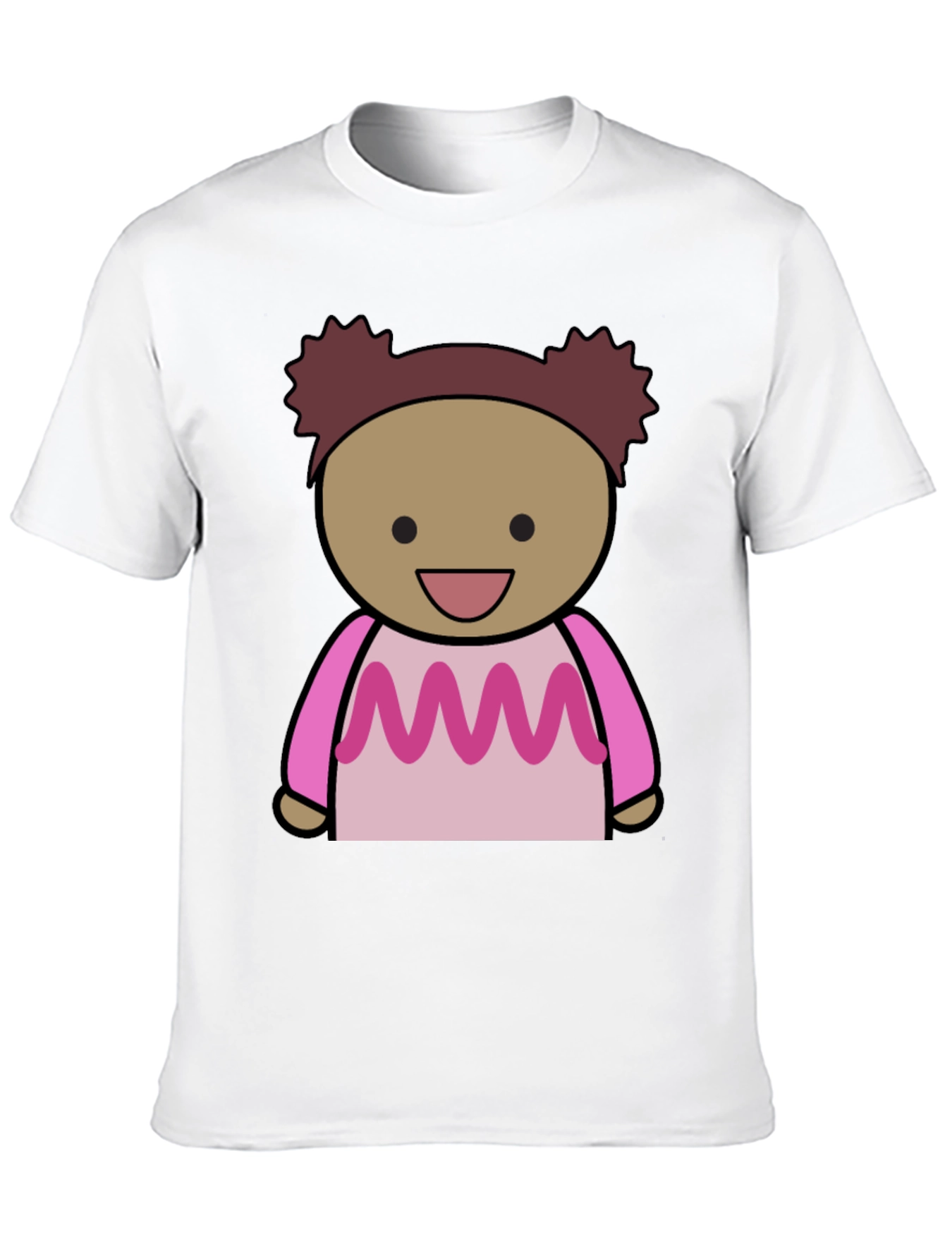 Cartoon Character Graphic Print Black Tee