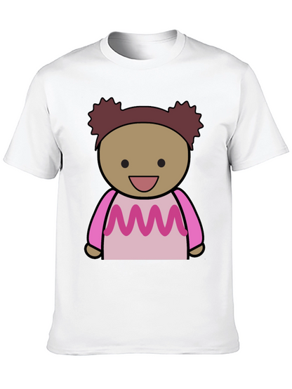 Cartoon Character Graphic Print Black Tee