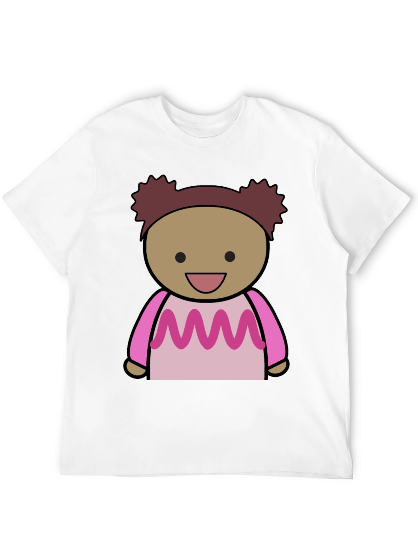 Cartoon Character Graphic Print Black Tee
