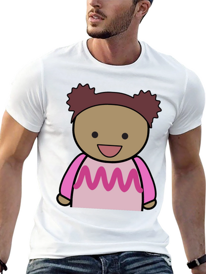 Cartoon Character Graphic Print Black Tee