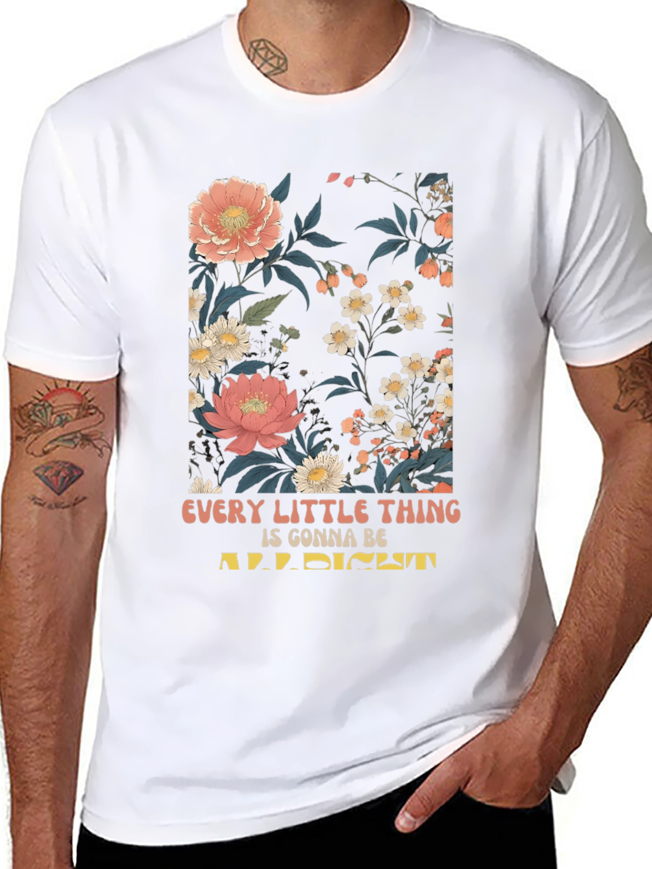 Floral Print Graphic T-Shirt - Every Little Thing