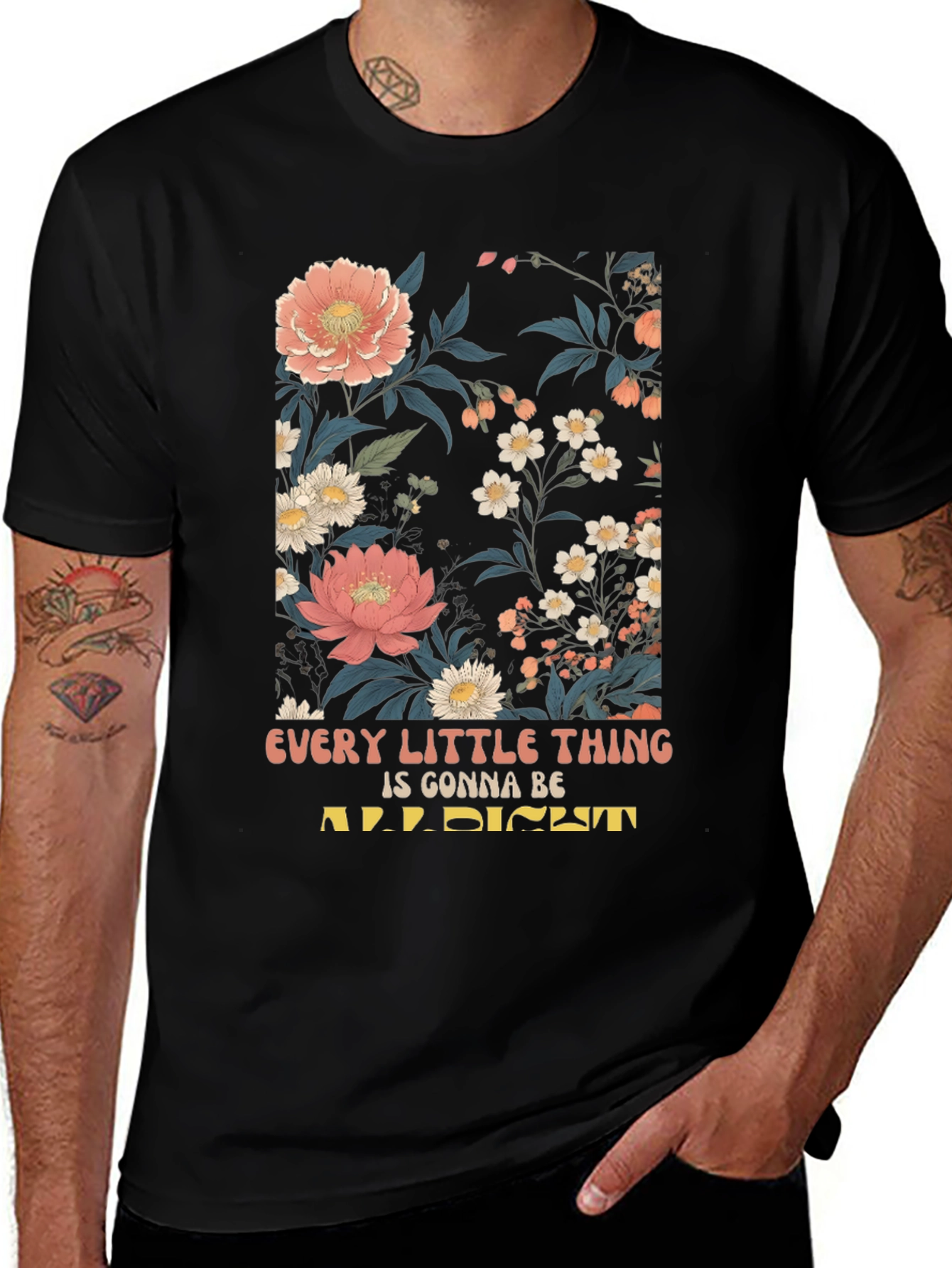 Floral Print Graphic T-Shirt - Every Little Thing