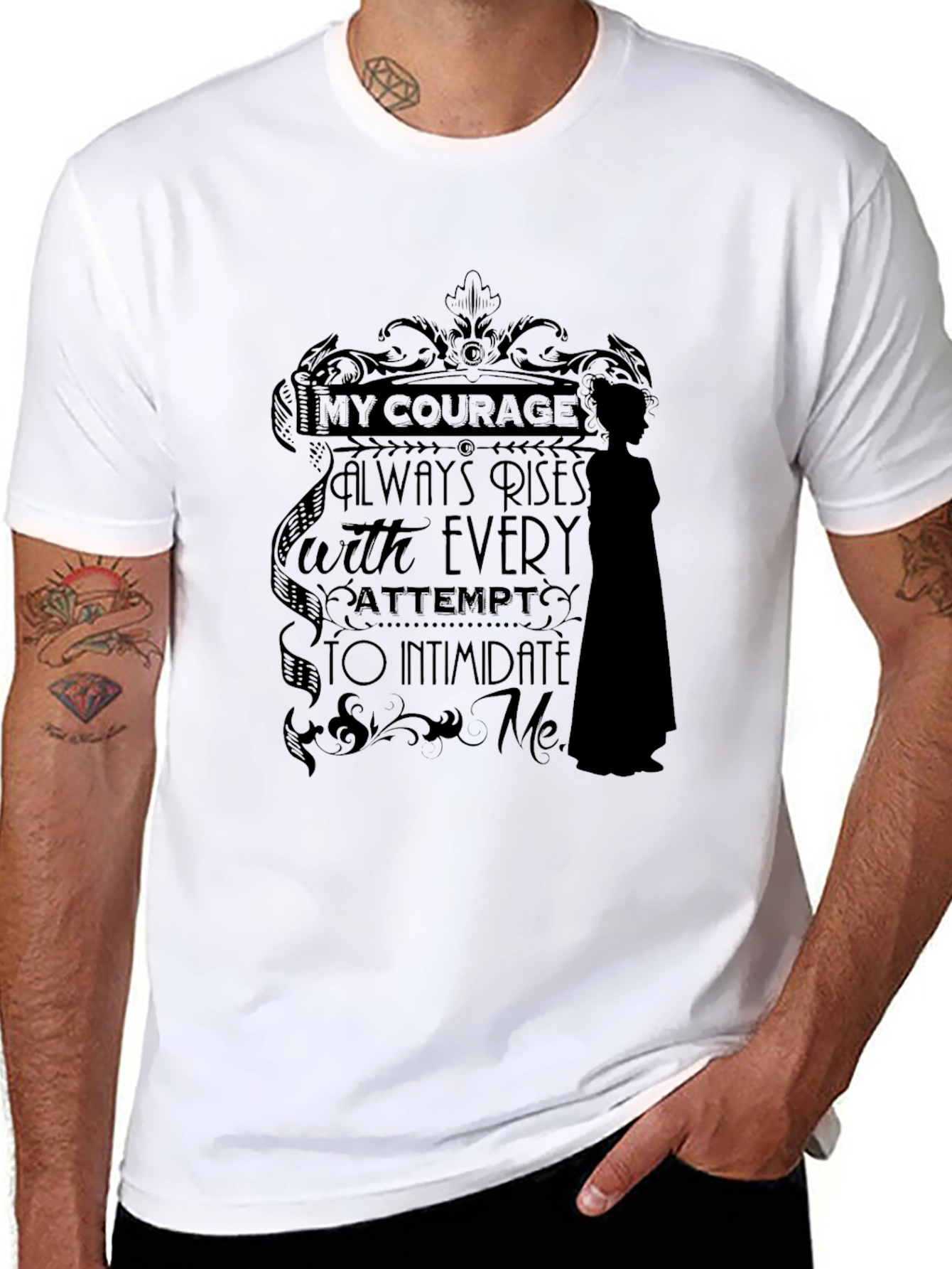 Courage Statement Black T-Shirt