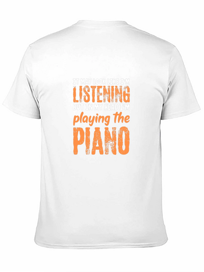 Piano Player T-Shirt - Head in the Music