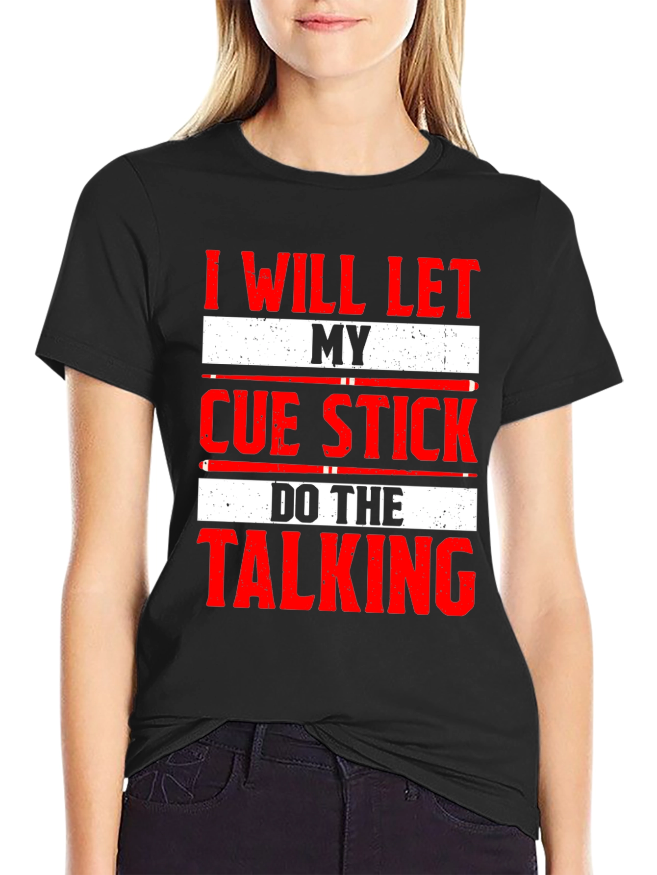 Cue Stick Talking T-Shirt - Billiards Player Tee