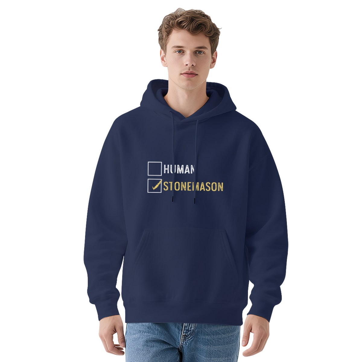 Stonemason vs Human Checkbox Hoodie