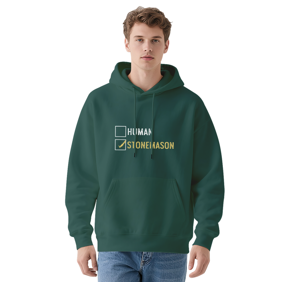 Stonemason vs Human Checkbox Hoodie
