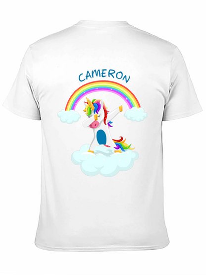 Cameron Unicorn Dabbing Rainbow T-Shirt