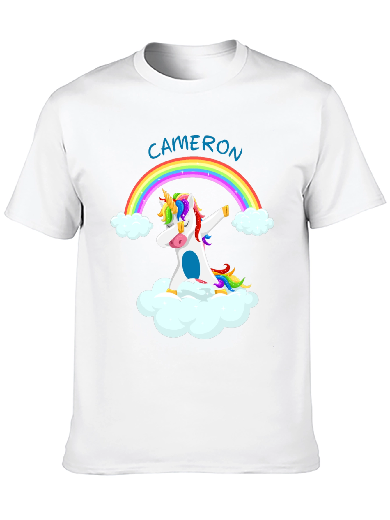Cameron Unicorn Dabbing Rainbow T-Shirt