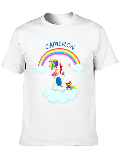 Cameron Unicorn Dabbing Rainbow T-Shirt