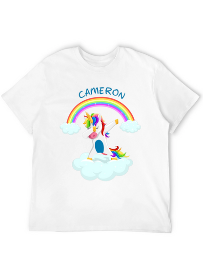 Cameron Unicorn Dabbing Rainbow T-Shirt