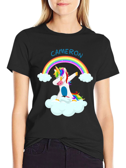 Cameron Unicorn Dabbing Rainbow T-Shirt
