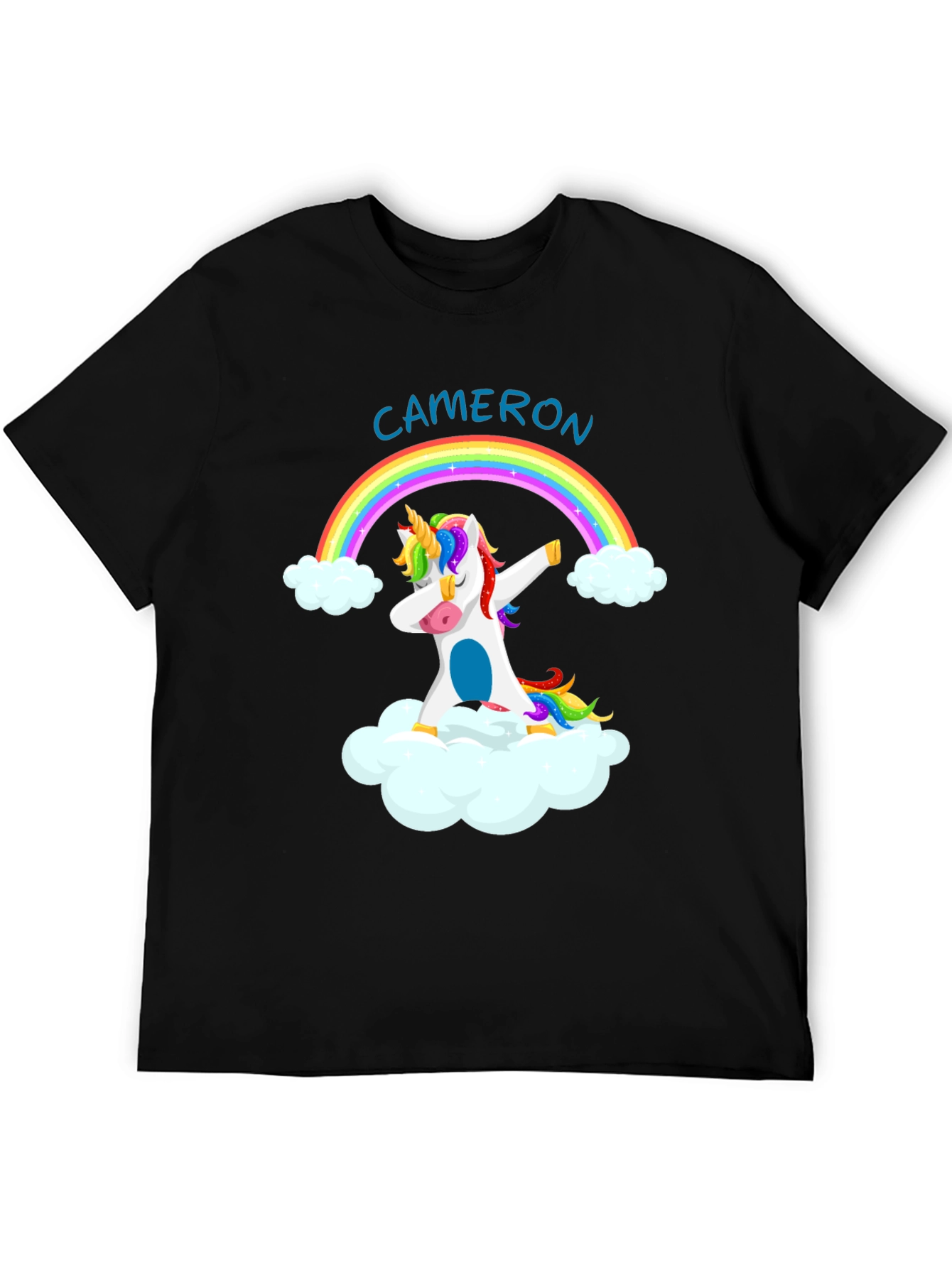 Cameron Unicorn Dabbing Rainbow T-Shirt