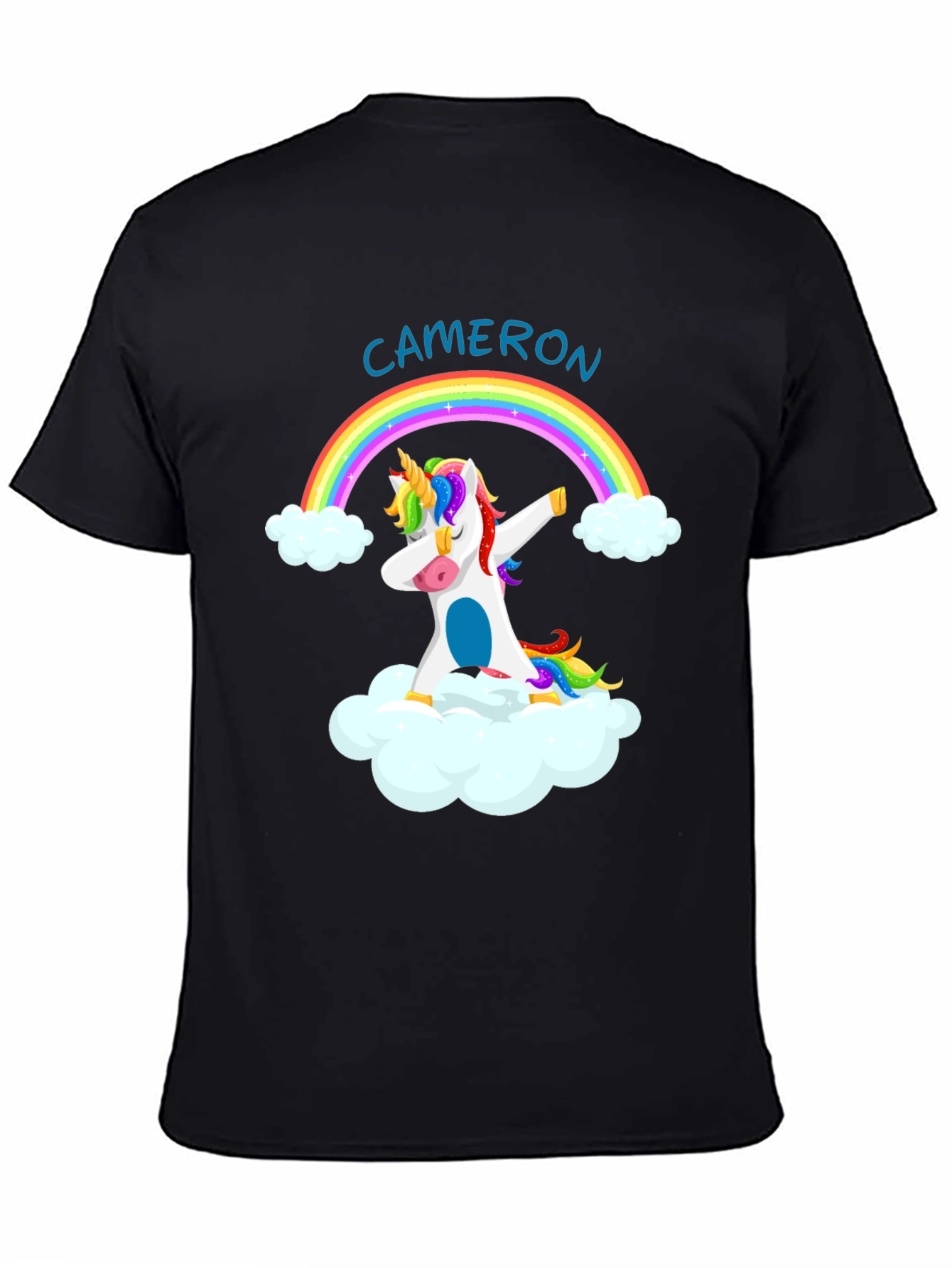 Cameron Unicorn Dabbing Rainbow T-Shirt