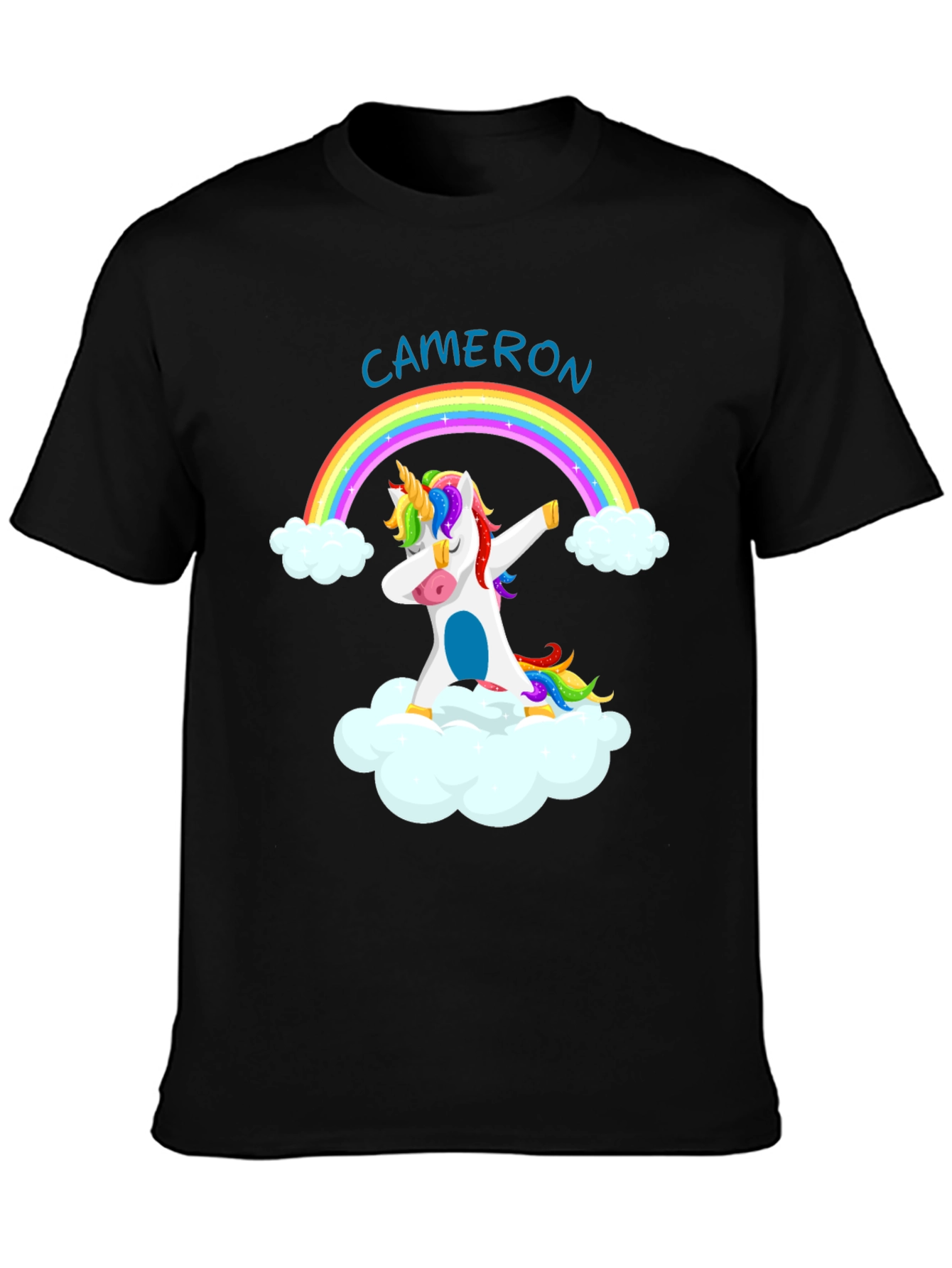 Cameron Unicorn Dabbing Rainbow T-Shirt